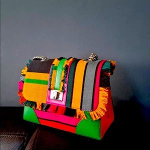 Bespoke handcrafted pure leather ltd edition vintage-styled chain designer bag
